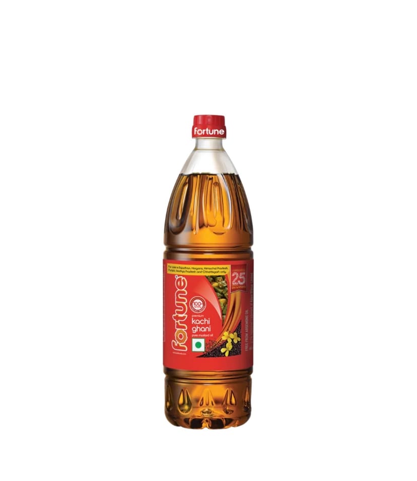 Fortune premium kachi ghani pure mustard oil(910g) - Image 1