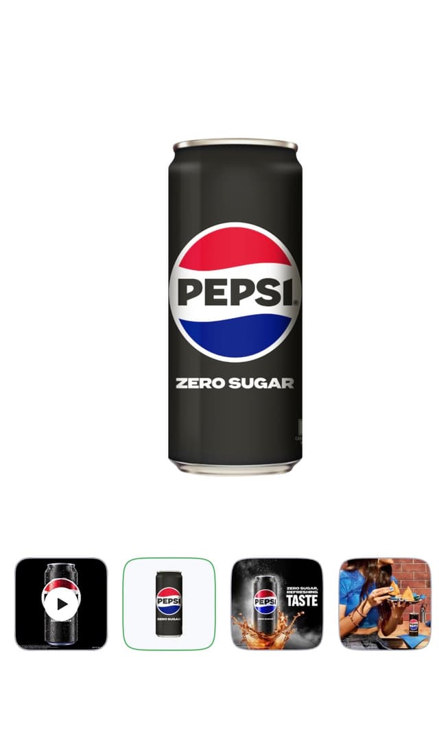 Pepsi zero sugar soft drink (300ml)