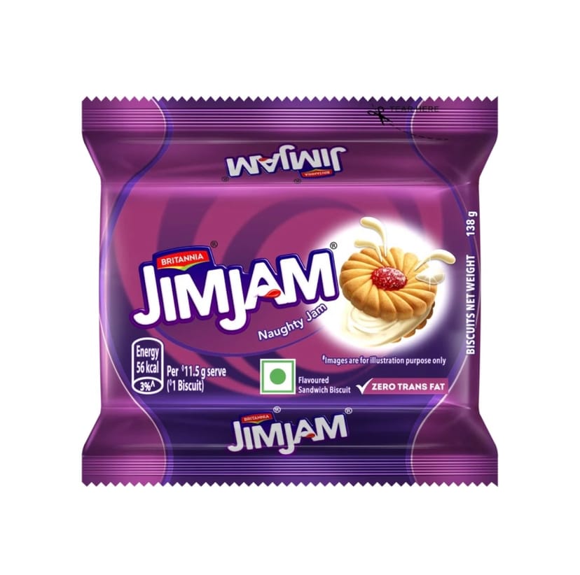 Jim jam Sandwich Creme biscuits (138g) - Image 1